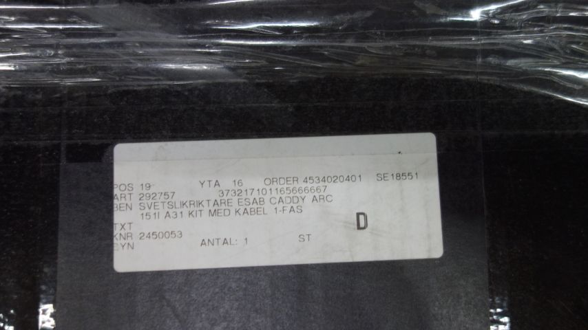 625633-4 ESAB CADDY ARC 151I A31 Kit Welding rectifier with cable 1-phase