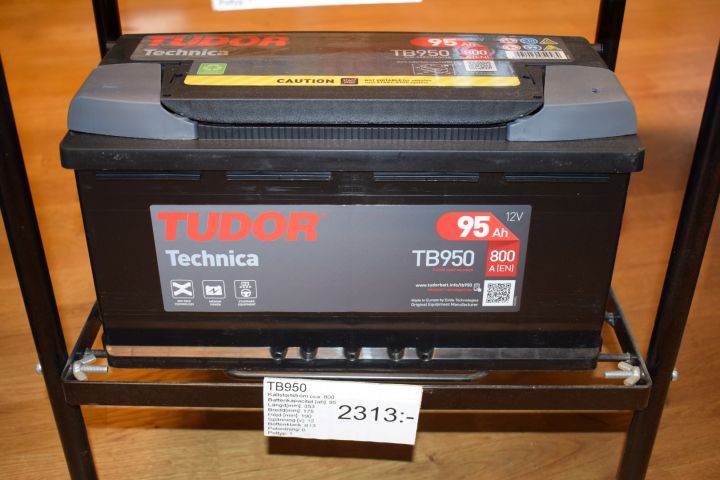 593705-2 Tudor batteriställ med batteri Tudor Technica TB 950
