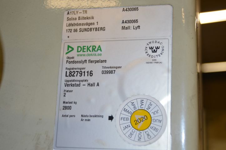 593856-6 2-pillar lift 2.8 tonnes OMCN 199D