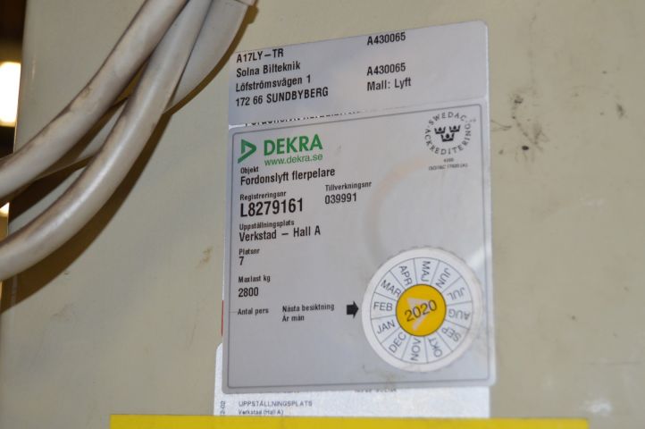 593861-6 2-pelarlyft 2,8 ton OMCN 199D