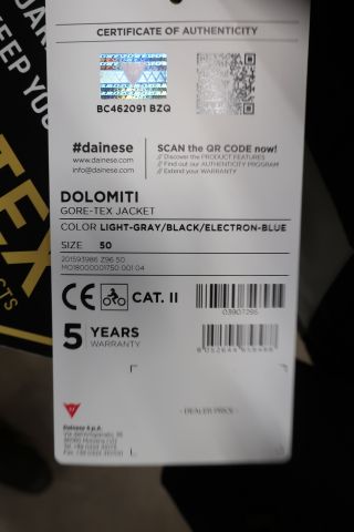 626274-3 MC Jacket Dainese Dolomiti gore-tex jacket size: 50