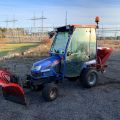 630553-2 Iseki TXG 23 with folding plow and salt / sand spreader