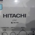 581427-5 Projector, Hitachi CPX7, with canvas on stand