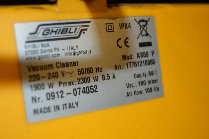 594093-3 Industrial Vacuum Cleaner Ghibli AS59 P