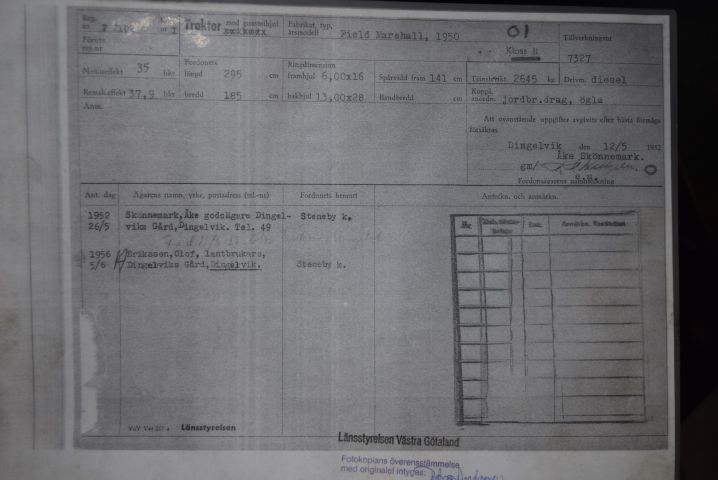 631187-44 Veteran Tractor Field Marshall Series 2 - 1950