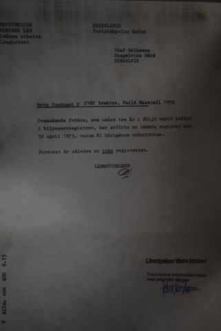 631187-47 Veteran Tractor Field Marshall Series 2 - 1950