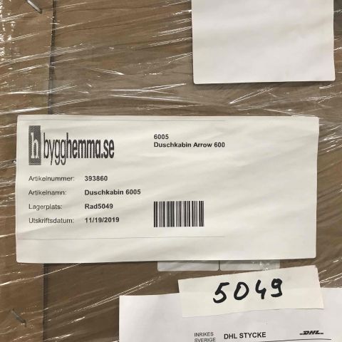 632428-2 Shower cabin Arrow 6005, a dent in the profile