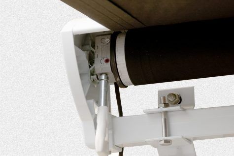 633992-4 Nordline Terrassmarkis 4500 x 3500 mm - grå (ny)