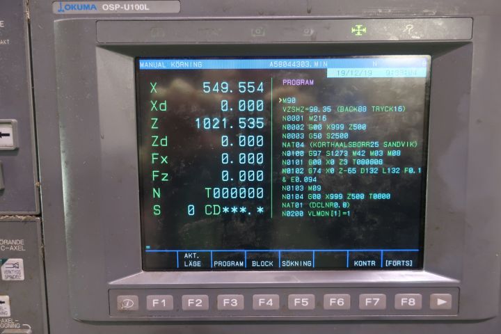 627987-22 CNC Lathe, Okuma Space Turn LB300-MY -2004