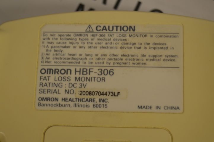594158-4 Body Fat Gauge Omron HBF-306