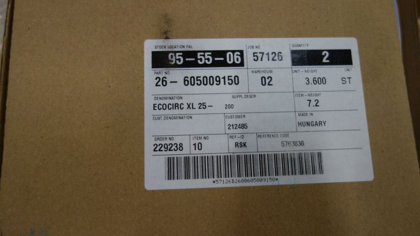 634809-4 Circulation pump Lowara Xylem Ecocirc XL 25-60