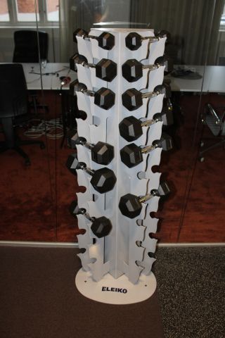 616258-1 Eleiko Dumbbell rack with weights