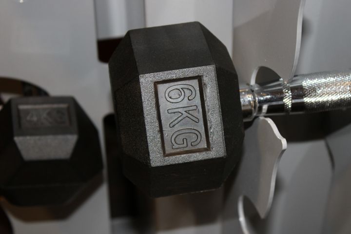 616258-3 Eleiko Dumbbell rack with weights
