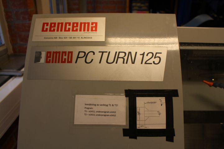 619352-7 CNC Lathe Emco PC Turn 125 -98