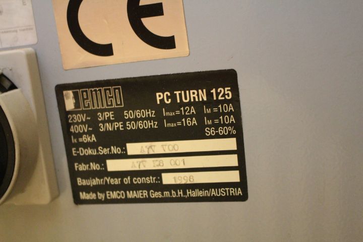 619352-17 CNC Lathe Emco PC Turn 125 -98