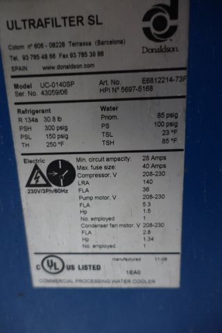 636263-4 Water cooler Donaldson Ultarafilter SL