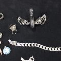 627112-28 Silver pen, necklace, bracelet & accessories for jewelry making