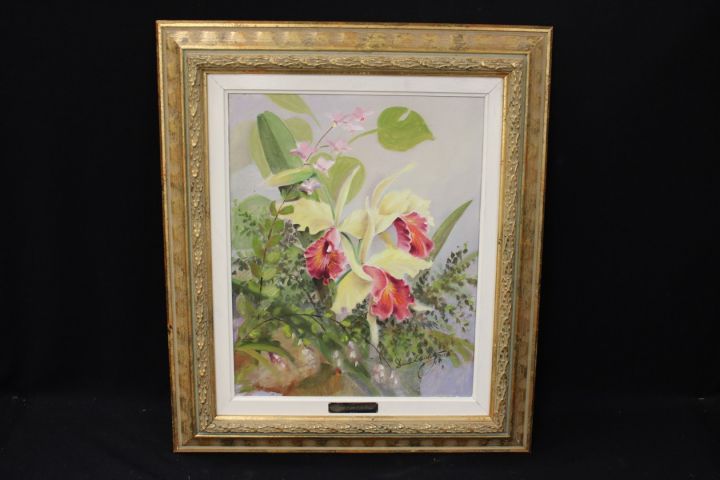 627133-2 Oil painting, -Dan Lindstrand (approx. 50x59cm)