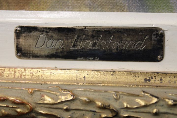 627133-3 Oil painting, -Dan Lindstrand (approx. 50x59cm)