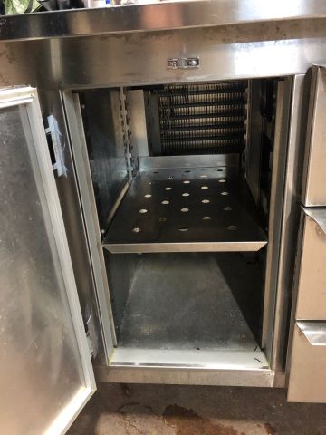 632549-3 Kema Blue Line refrigerator with 12 drawers and a cabinet