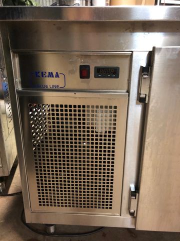 632549-2 Kema Blue Line refrigerator with 12 drawers and a cabinet