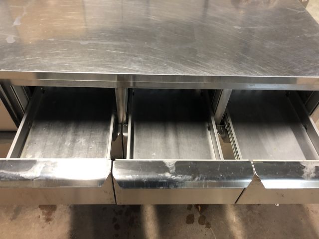 632549-4 Kema Blue Line refrigerator with 12 drawers and a cabinet