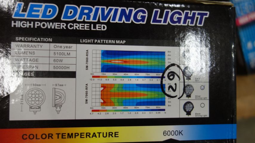 637552-4 2 extra lights LED 60W - Free shipping