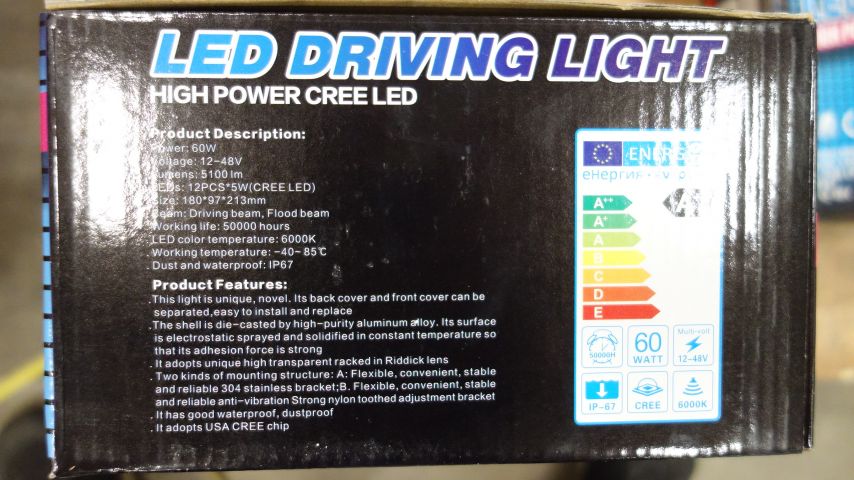 637552-5 2 extra lights LED 60W - Free shipping