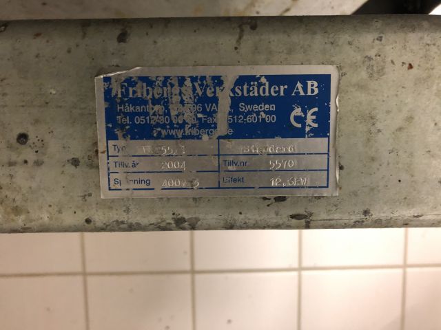 638570-3 Frying table, Friberg's VKF55 / 1 from 2004. Fine condition.