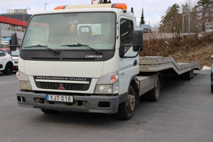639060-1 Mitsubishi Canter 3C15 Car transport -2015 Reg. No. YJT018 164994km Trailer Reg.no: YJT028