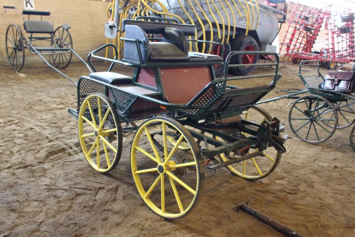 635702-1 Horse carriage, double carriage Tidaholms carts