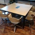 628285-1 Conference table, IKEA with 8 chairs and whiteboard