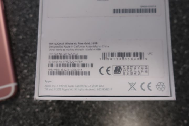 628291-6 iPhone 6S, Rose Gold 32gb (A1688)