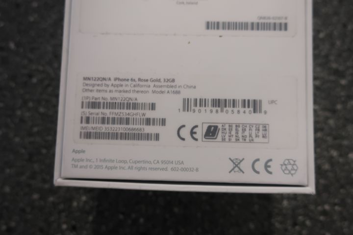 628292-5 iPhone 6S, Rose Gold 32gb (A1688)