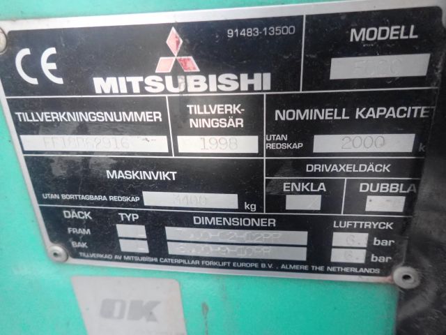 599301-40 Diesel truck Mitsubishi FD20