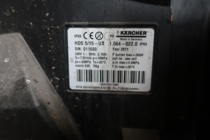 628353-5 High pressure washing with diesel heating, Kärcher HDS 5/15 U Professional