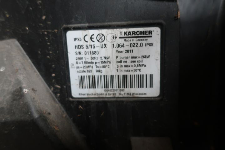 628353-6 High pressure washing with diesel heating, Kärcher HDS 5/15 U Professional