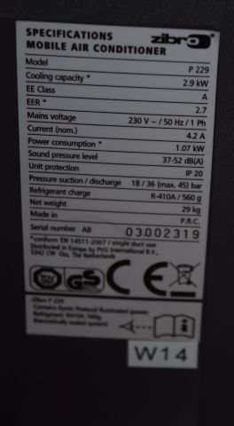 639133-6 Mobile AC Zibro P229 (defective display)
