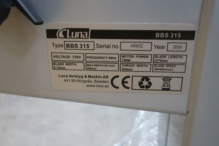 638101-5 Band saw Luna BBS 315