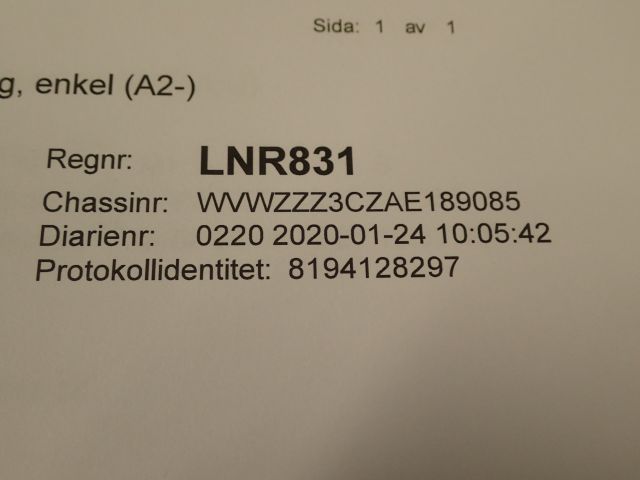 618159-95 VW Passat 1,4 TSI Eco fule -10 Bensin & Gas Reg nr: LNR831