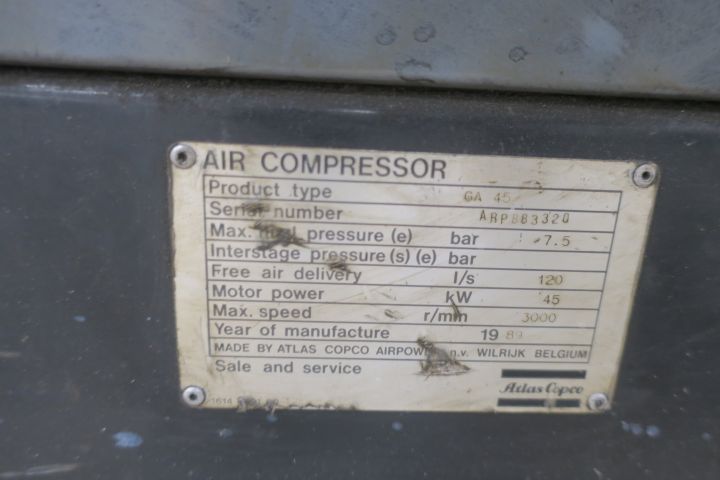 634305-9 Air compressor Atlas Copco GA 45