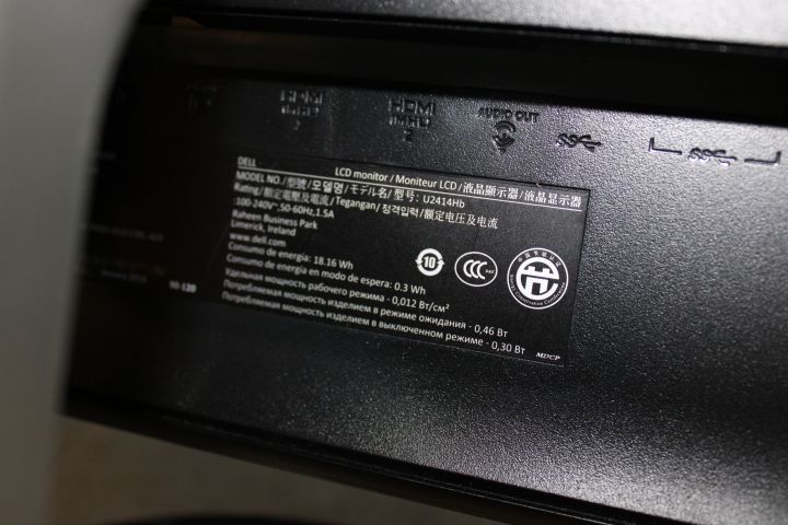 629534-4 Dell Computer Monitors 2 pcs U2414Hb 24 "