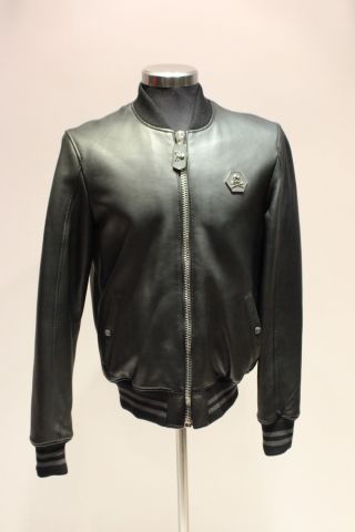 635791-1 Leather jacket Philipp Plein "In the club", size L