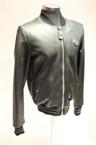 635791-2 Leather jacket Philipp Plein "In the club", size L