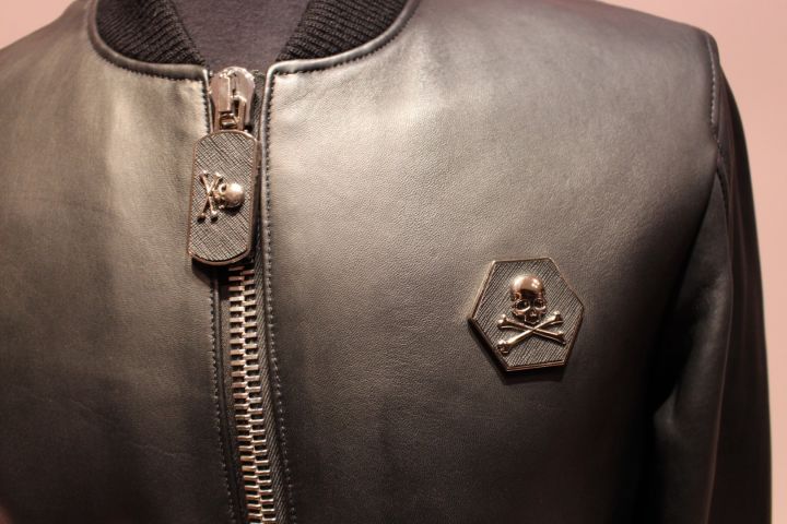 635791-3 Leather jacket Philipp Plein "In the club", size L