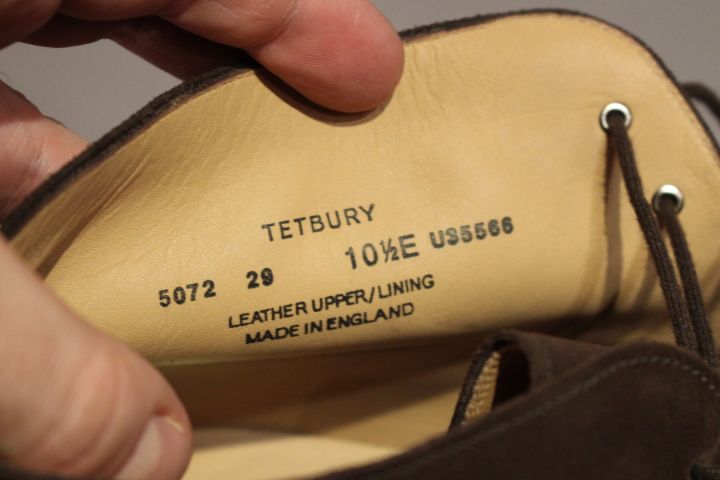 635854-8 Herrskor Crockett & Jones Tetbury DK Brown Dainite Studded Suede, strl 10,5E