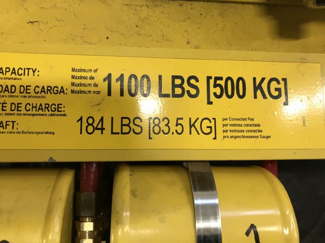 644154-6 Woods Powr-grip equipment for lifting glass panes