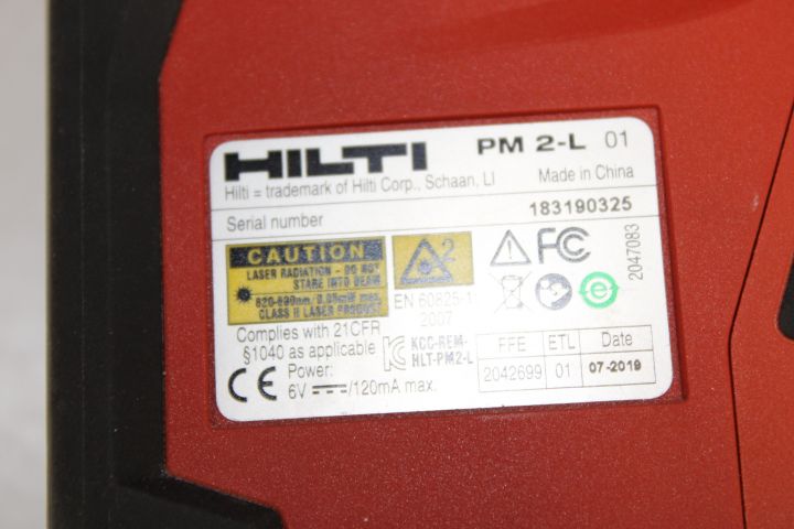 629564-5 Hilti Laser Dimensions OM 2-L
