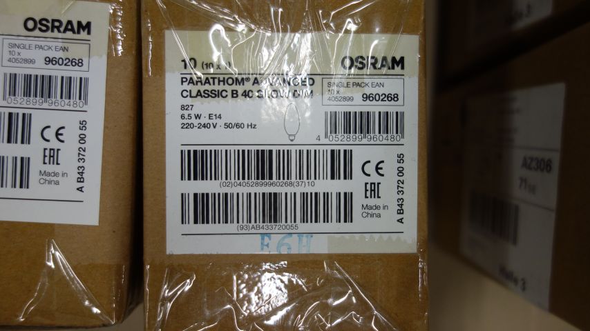 647468-3 40 pcs Osram Parathom Advanced Classic B 40 6.5W E14 - Free shipping