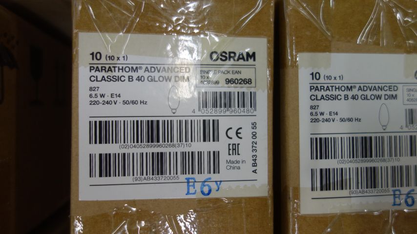 647468-5 40 pcs Osram Parathom Advanced Classic B 40 6.5W E14 - Free shipping